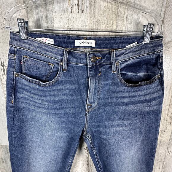 Vigoss “Marley” Straight Leg Jeans – Medium Wash Distressed – Size 31 – MSRP $74 - Picture 4 of 8